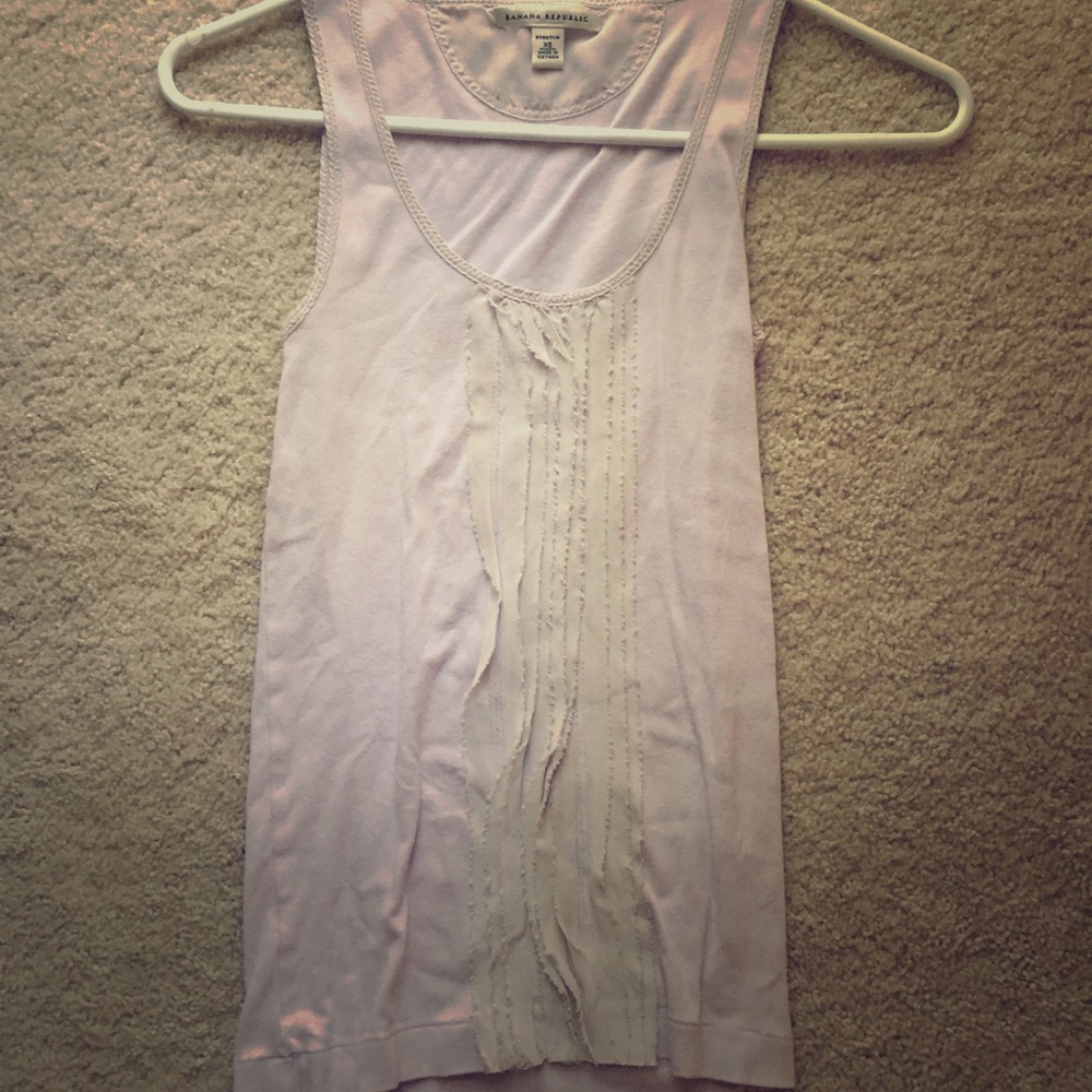 Banana republic lilac tank top/ little ruffles